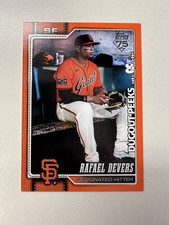 Rafael Devers 2026 Topps Celebration Dugout Peeks Giants Orange 22/25