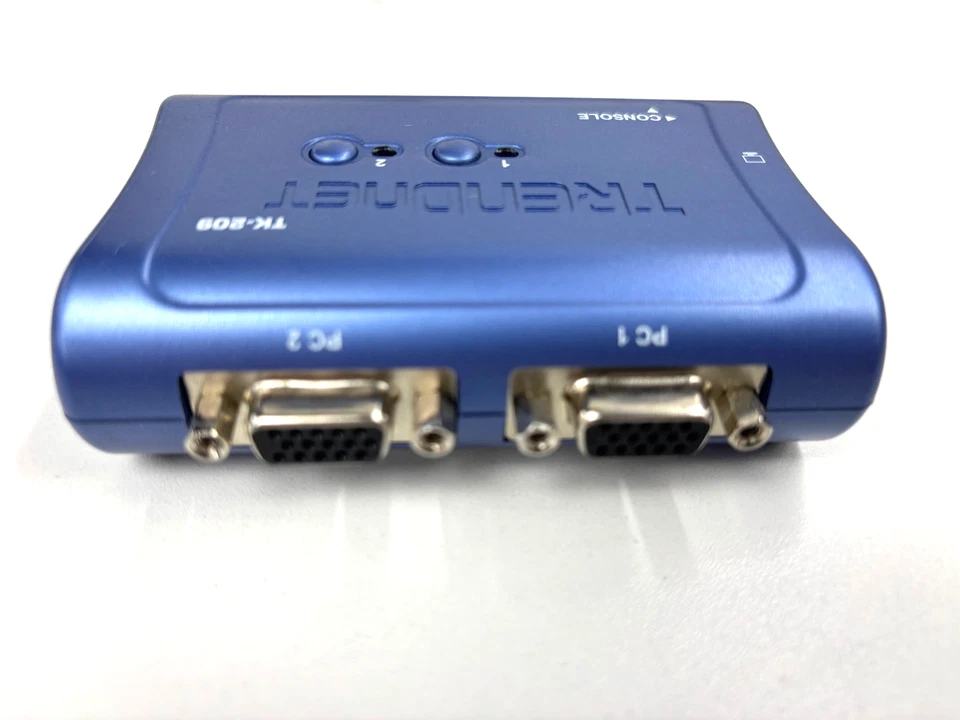 TRENDnet TK-209 Blue 2-Port USB High Resolution VGA Audio KVM Switch w/Cables - Image 4 of 4