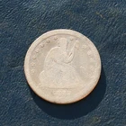 1859 SEATED LIBERTY SILVER QUARTER  *AG DETAILS*