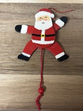 Vintage 1950s-style pull-string Santa Claus Christmas ornament 3.5  