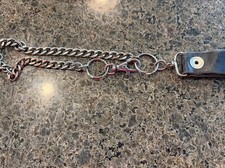 Vintage Leather Belt hoop and chain. Used With A Fat Boy Harley.