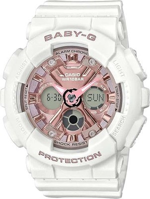 Casio Watch Baby G BABY G White x Metallic Pink BA 130 7A1JF Gift Anniversary Ce