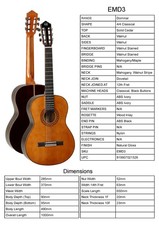 Guitar, Classical, Tanglewood, EMD3, Acoustic, Very  Best QUALITY Normally £349.