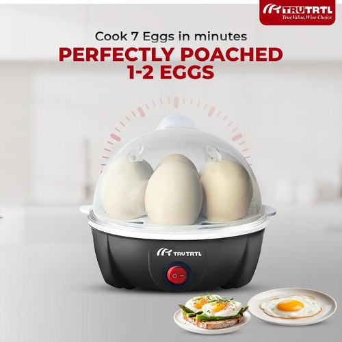 Rapid Egg Cooker Electric 6 Eggs Capacity, Soft, Medium, Hard Boiled, Poacher, O - Picture 6 of 12