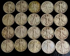 Walking Liberty Half Dollars Roll of 20 Mixed Dates, 90% Silver1918 - 1947 -  #2