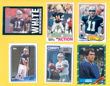 1982-1988 Topps DANNY WHITE Dallas Cowboys 6 Card Lot