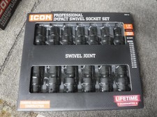 New Icon 12 Drive Metric Impact Swivel Socket Set 13-piece 59763 I3um-13