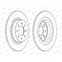 Ferodo 2X Bremsscheibe Hinten Ø264Mm Voll FüR Opel Adam M13 1.0 Corsa E X15