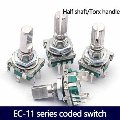 EC11 Rotary Encoder 15/20mm Torx/half Shaft Handle Potentiometer With Switch