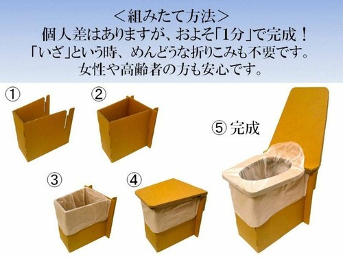 Emergency @toilet 3-layer reinforced cardboard Eco Easy assembly - 第 3/4 張圖片