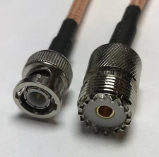 RG400 BNC Male to UHF Female Double Shield Coax Cable PICK LENGTH RF USA Lot   