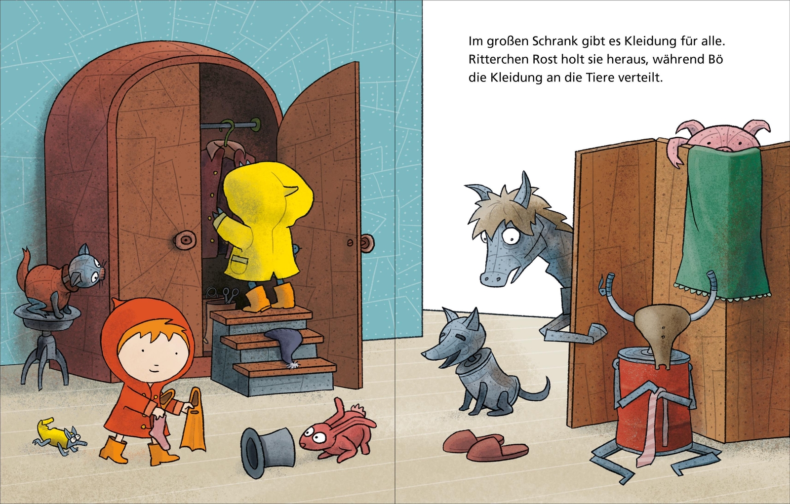 Thumbnail - Ritterchen Rost - Jacke, Stiefel, Mütze, Ab In Die Pfütze: