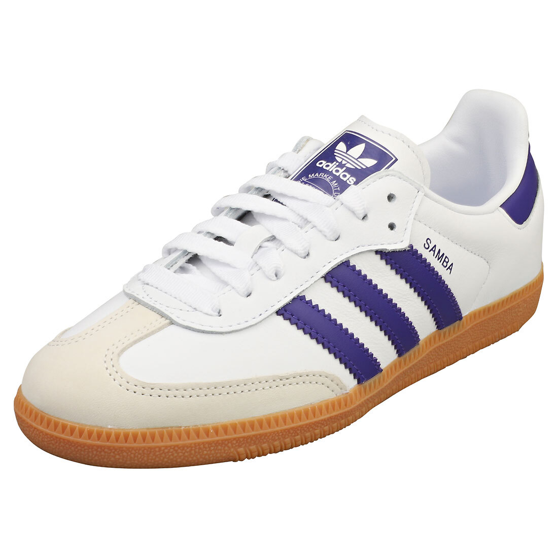adidas Samba Og Womens White Blue Casual Sneakers US