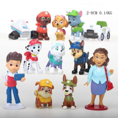 12pcs/Set Ryder Chase Marshall Rocky Skyer Rubble Zuma Modell Figuren Puppen