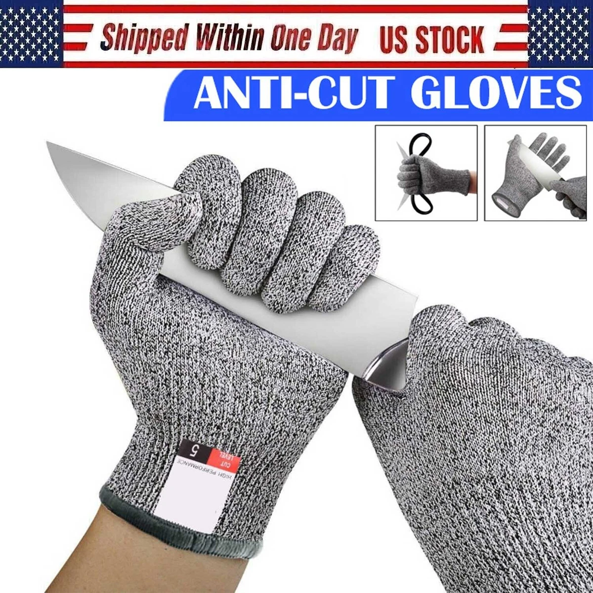 Protective Cut Resistant Gloves Level 5 Certified Safety Cut Meat