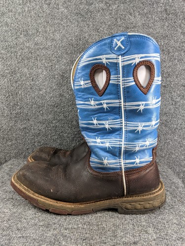 Western Alloy Toe Brown/Blue Work Boot 