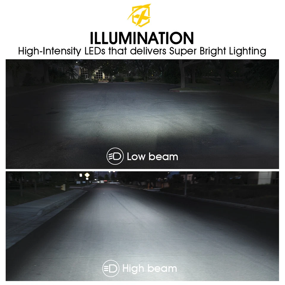Faróis de LED Xprite 105W com feixe Hi/Lo DRL para 97-18 Jeep Wrangler TJ JK LJ - Imagem 4 de 4