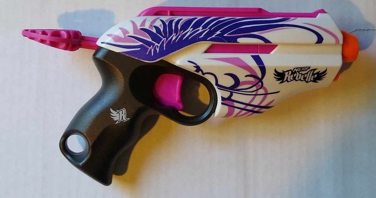 Nerf Rebelle Pink Crush HTF RARE Foam Dart Gun TESTED RARE Foam Blaster Toy