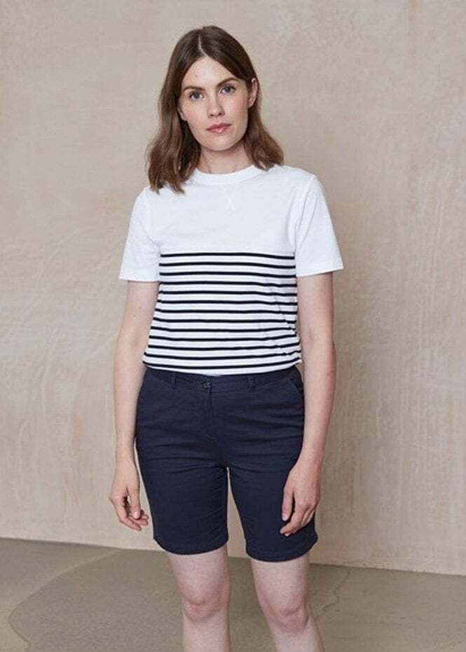 Pantaloncini chino donna elasticizzati prima fila FR606