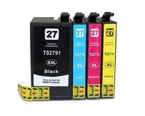 ✅ 4 Druckerpatronen Kompatibel Mit Epson T2711 / T2791 T2712 T2713 T2714 T27 Xl-image