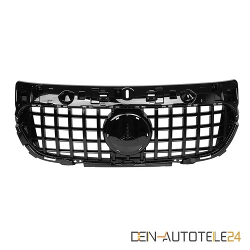 KÜHLERGRILL FRONT GRILL FÜR MERCEDES CITAN W420 VAN TOURER GLANZ SCHWARZ - Picture 2 of 6