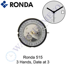 Genuine Ronda 515 Watch Movement Swiss Parts (Multiple Variations)