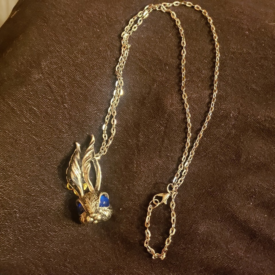 Vintage Rabbit Pendant for Women Stainless steel Necklace Year of the ...