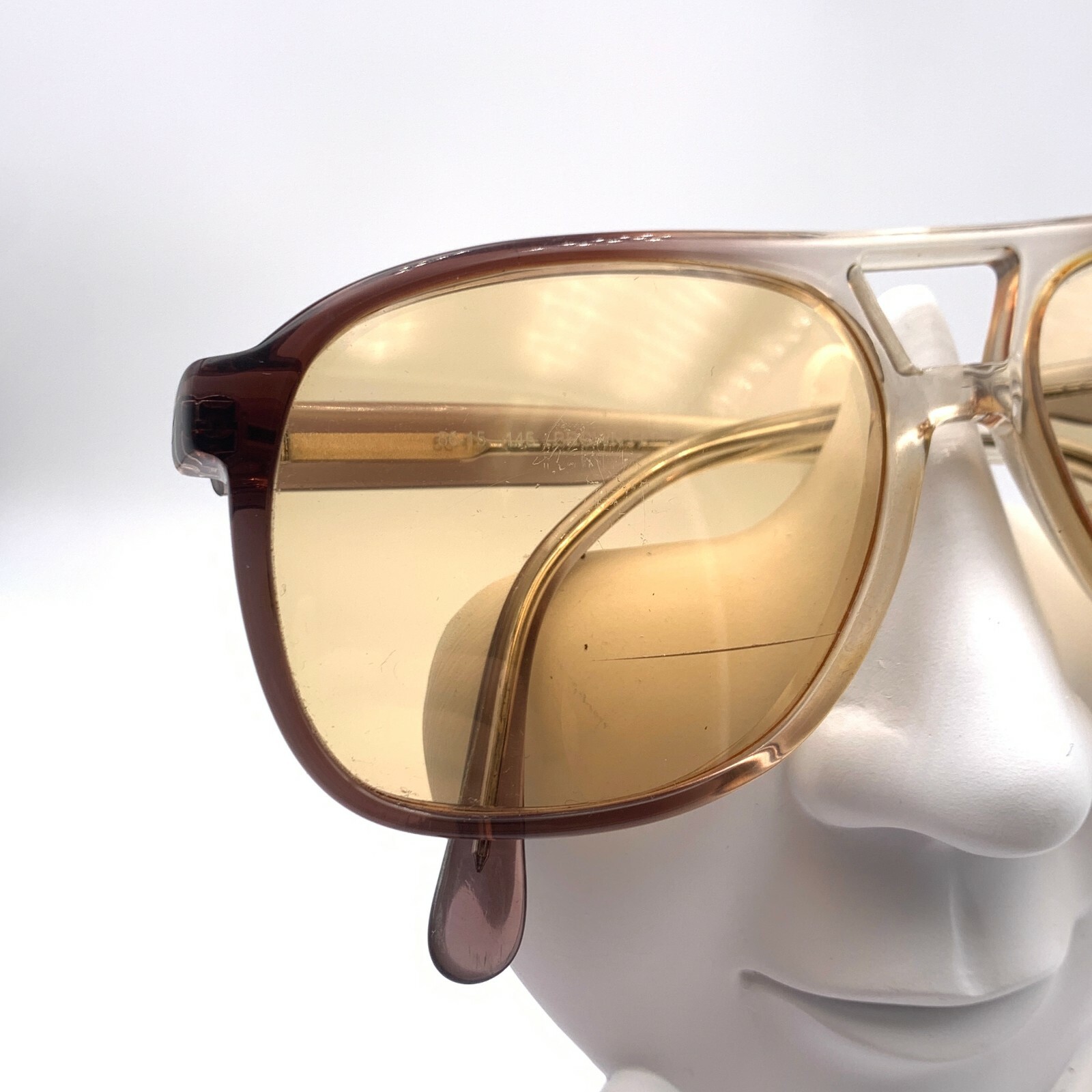 Vintage LS Basic Brown Transparent Pilot Sunglass… - image 2