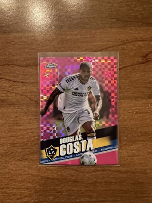2022 Topps Chrome MLS #78 Douglas Costa Pink X Fractor LA Galaxy Refractor