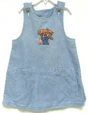 NCAA Kentucky Wildcat Cat Logo on Denim Jumper Dress Two Feet Ahead #115