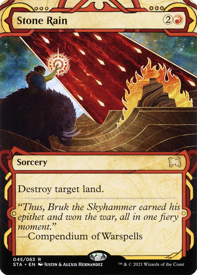 Magic the Gathering (mtg): STA: Stone Rain - Rare - Full Art | eBay