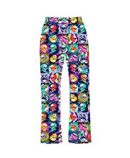 Colorful Psychedelic Skulls Floral Checked Alternative Pajamas Lounge Pants