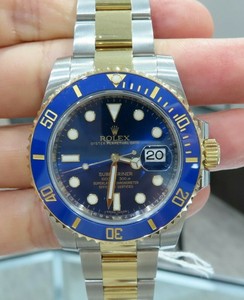 Rolex Submariner Two Tone Blue Ceramic 