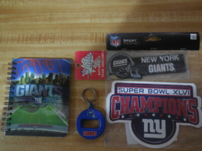 1 new york giants  magnet  1bottle/can key ring 1 3-d pad/ 1 automobile emblem 