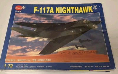 Kitech #08M-M312 F-117A Nighthawk Plastic Model Kit 1:72 Scale Sealed NIB