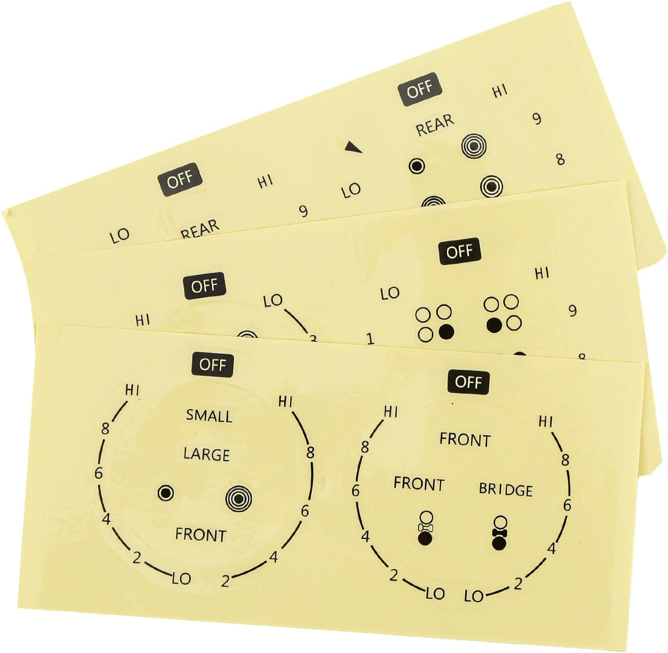 6 Stove Dials Sticker for Burner Cooktop Hob Cooker Top Oven
