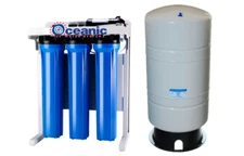 600 GPD Commercial Reverse Osmosis Water Filter System Booster Pump +20 Gal Tank