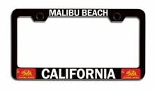 Malibu Beach California Californian Steel License Plate Frame. Can Personalize