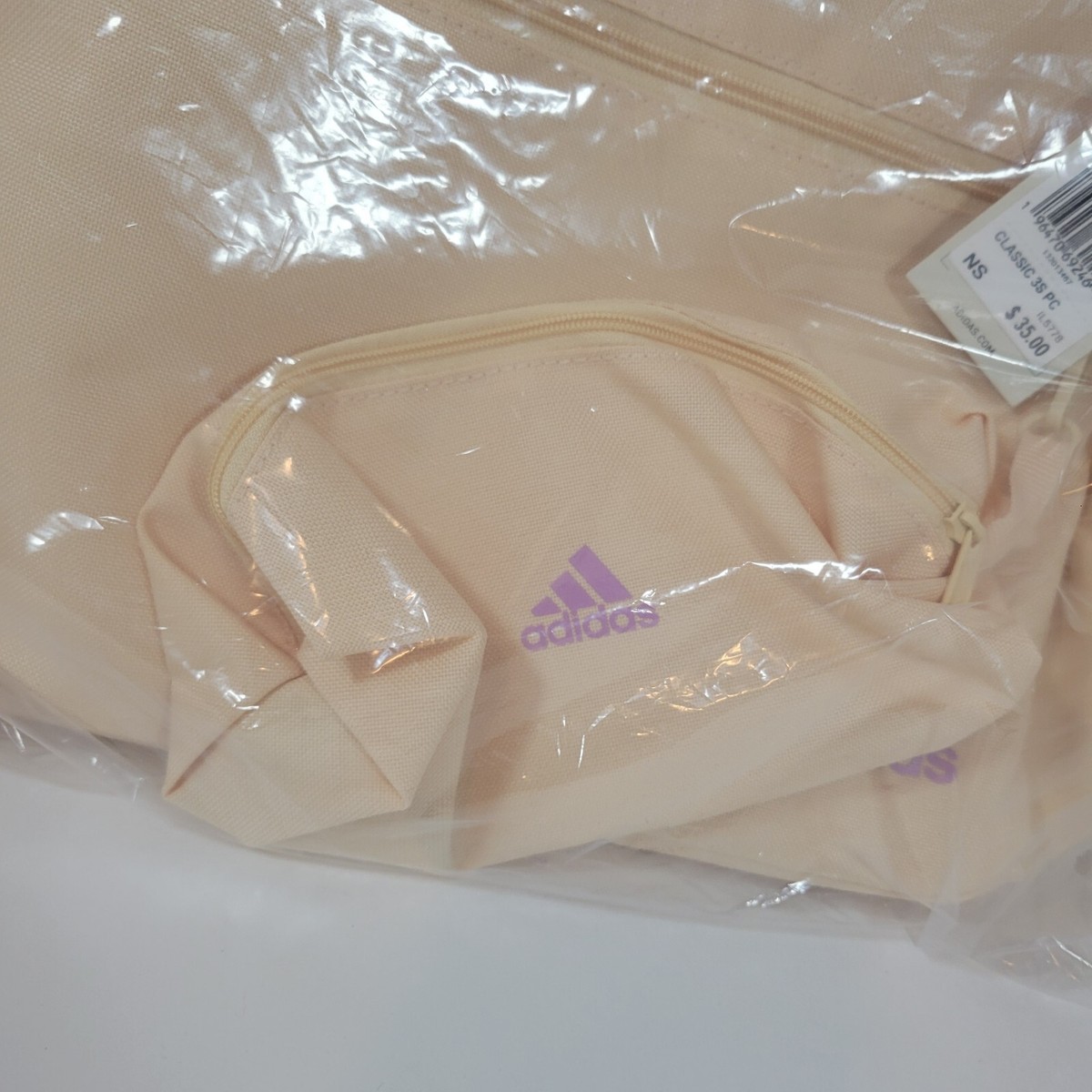 Adidas Classic 3S Backpack peach/pink stripes New in plastic bag