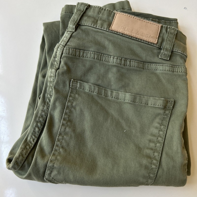 Pull & Bear Womens Mex Sz 24 Skinny Olive Green Jeans
