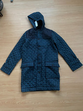 Gant Quilted Hooded Blue Jacket Duffel Coat, Small S