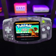 Atomic Purple Game Boy Advance GBA iPS  LCD Usb-C 1800 mAh Rechargeable Battery 