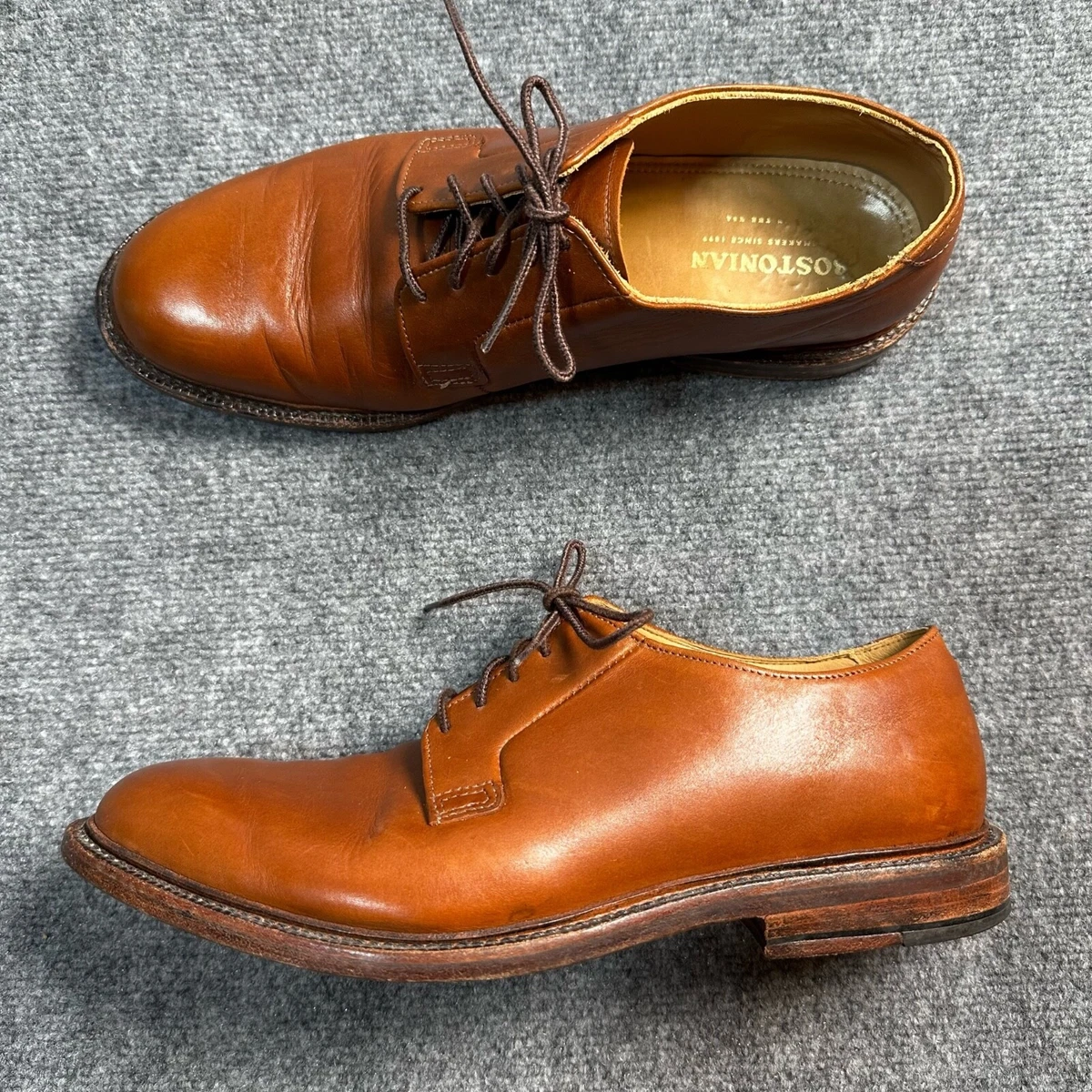 Bostonian Shoes Men 10 Brown Leather GOODYEAR WELT Lace Up Oxford