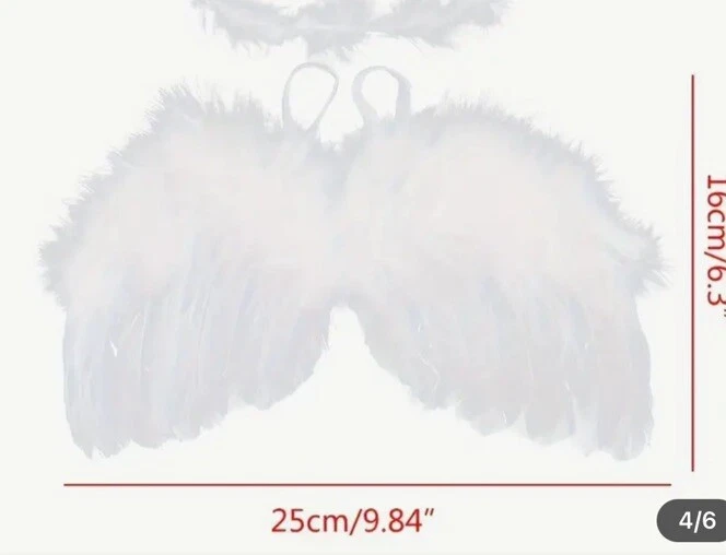 Recién Nacido Bebé Pluma Alas de Ángel Fotografía Accesorios PRIMERA FOTO BEBÉ NUEVO EN PAQUETE Foto 4 de 4