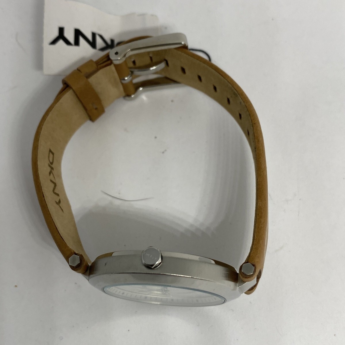 DKNY Stanhope NY-2293 Womens Brown Leather Analog Silver Dial Quartz Watch VK258 DKNY NY2301 Ladies Stanhope Grey Leather Strap Watch | eBay main image 3