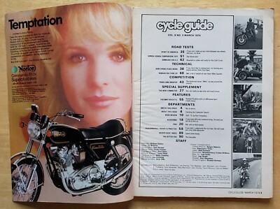 Cycle Guide – March 1974 – Vintage Motorcycle Magazine | eBay