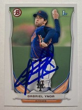 Gabriel Ynoa Signed Bowman #BP76 2014 Card New York Mets Auto MLB RAD