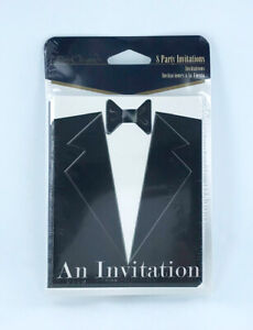Tuxedo Invitations, Black Tie,  Lot of 5 Packs - 8/pack, formal, wedding, tux