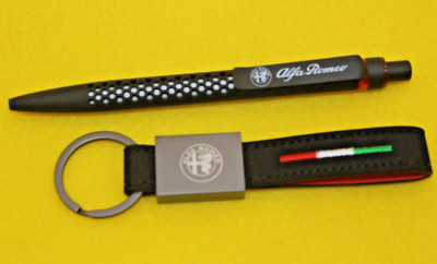 Alfa Romeo Schlüsselanhänger Leder + org Kugelschreiber Prodir Neu Milano no pin