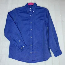 Wearguard Womens Top sz S Blue Button Down Collared Long Sleeve Cotton Blend